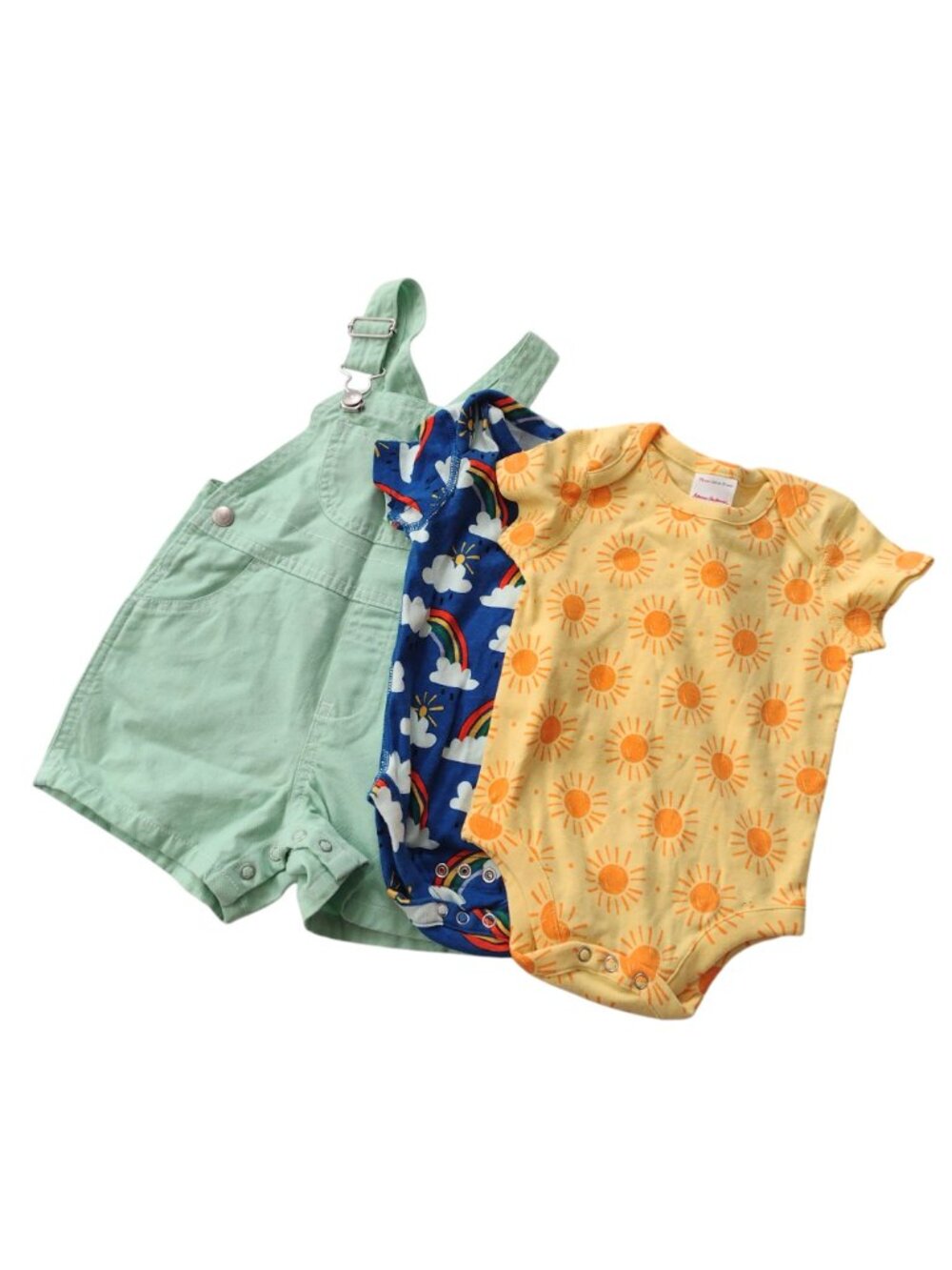 Hanna Andersson Baby Gap 6-12 mos Boy Unisex Summer Clothes Overalls Rompers - Picture 9 of 9
